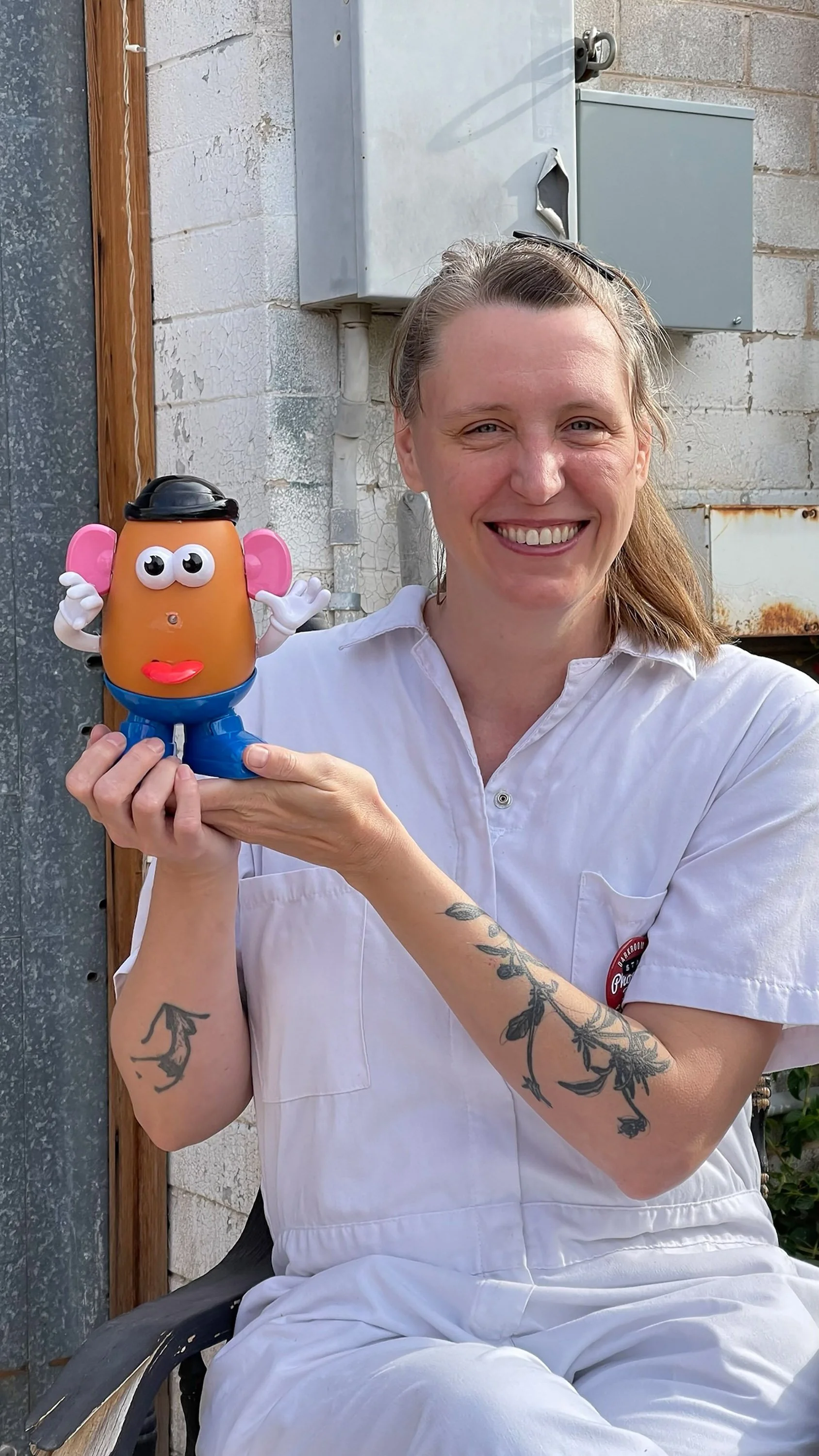 With the Mr. Potato Head pinhole camera