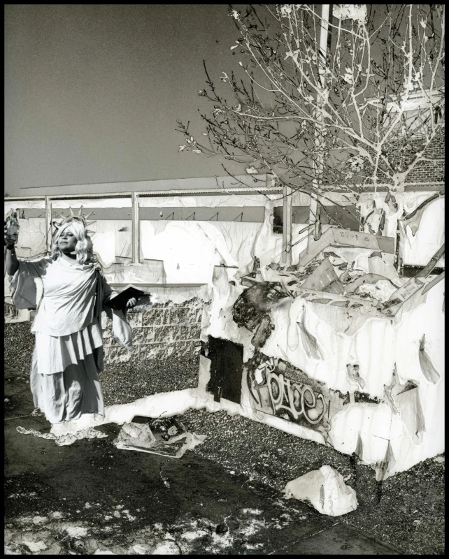 Dumpster, gelatin silver and mordançage print