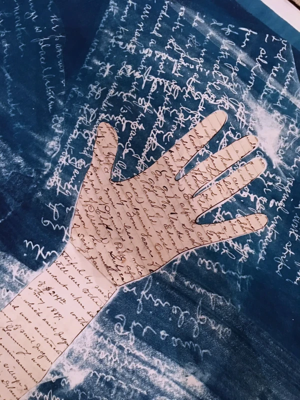 Hand, cyanotype print