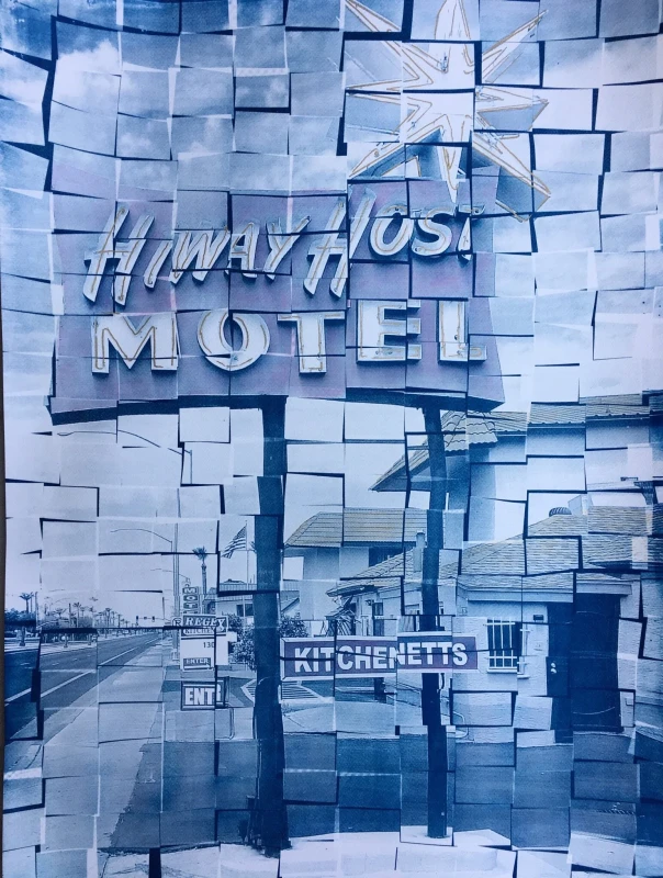 Hiway Host, cyanotype print