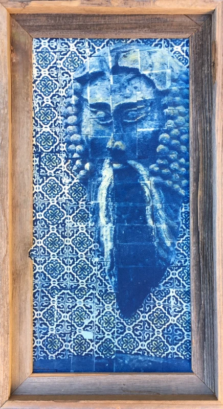 Poseidon, cyanotype print